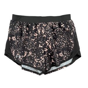 Under Armour Pink Splash Elastic Waistband Logo‎ Loose Running Shorts Medium